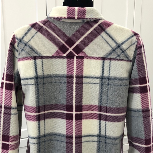 Ripzone Women’s Plaid Shacket – Small – Off-White/Purple/Grey - Picture 10 of 16